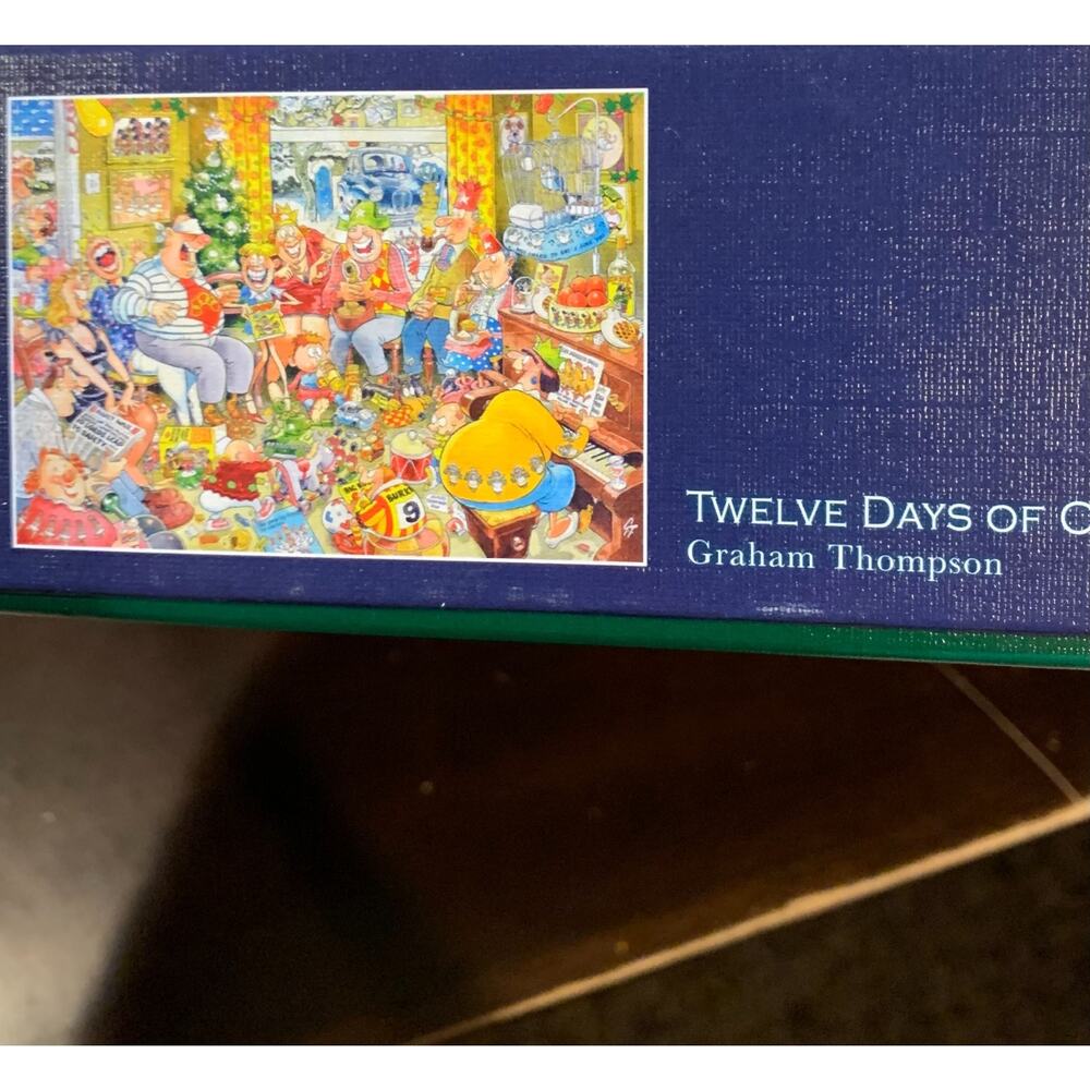 Twelve Days of Christmas Graham Thompson Puzzle 1000 Pieces Complete Holidays - Picture 2 of 5
